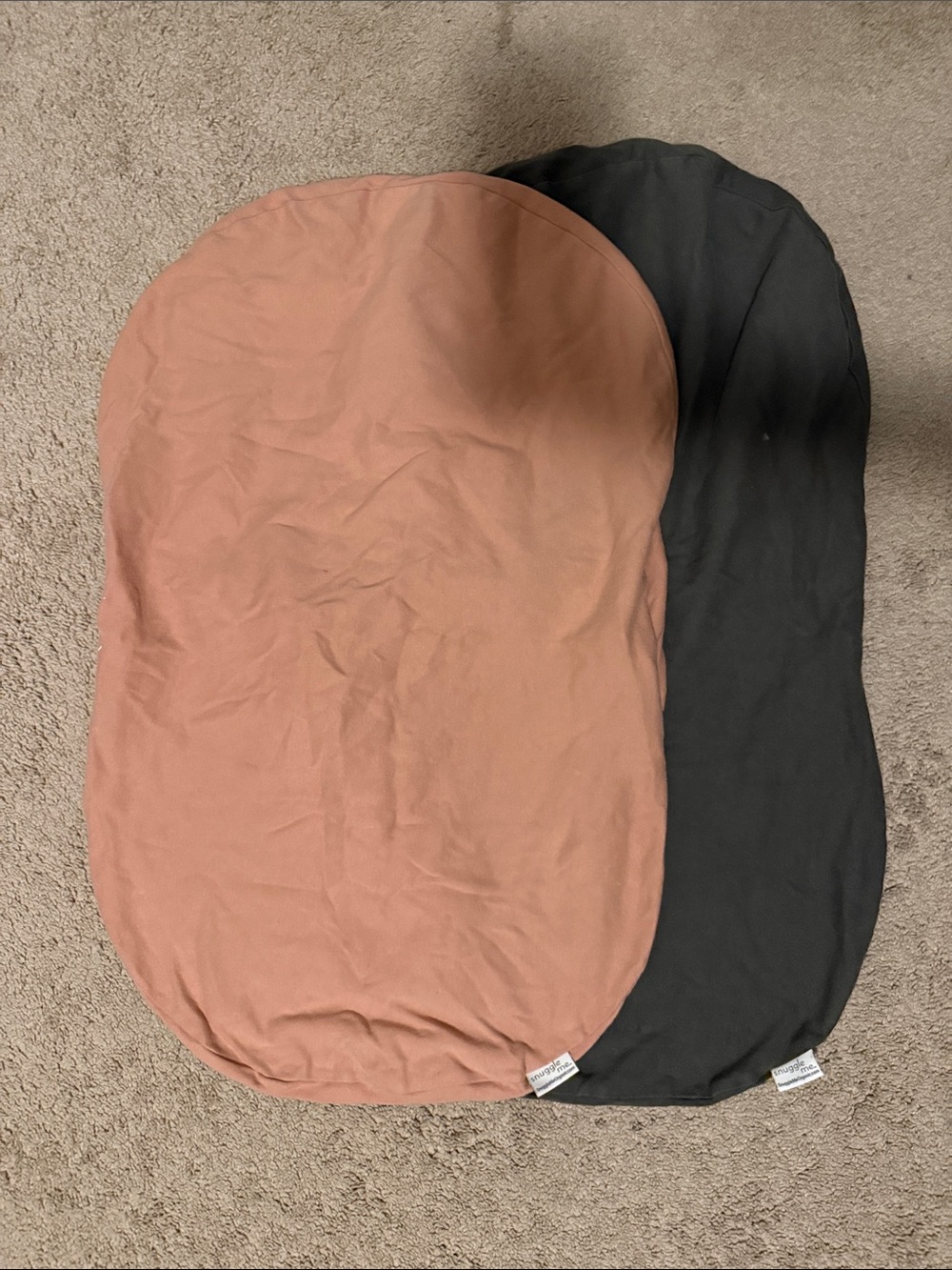 Neutral Rust and Black Baby Mattress Protector Covers - Set of 2